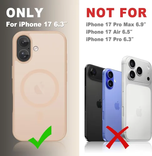 Vista 385 de Funda para Google Pixel 10 Pro XL, cubierta magnética mate, color negro Fit for MagSafe, Screen Protector included, Shockproof Military Grade