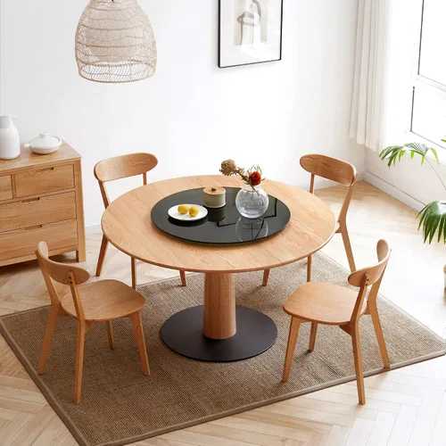Vista 4 de Dining Chairs and Table & Chair Sets - Solid Wood FAS Grade Oak Made in North America 100% Dirt-Free Wood Chair for Living Room Kitchen Bedroom Oak