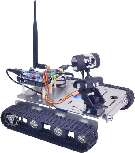 Vista 7 de Kit de coche robot inteligente programable con brazo 4-DOF para Arduino 2560-GFS-ARM