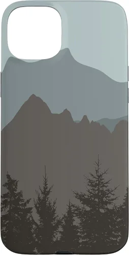 Vista 9 de Mountains Peaks - Carcasa para iPhone 17, diseño abstracto de paisaje natural, color gris y azul