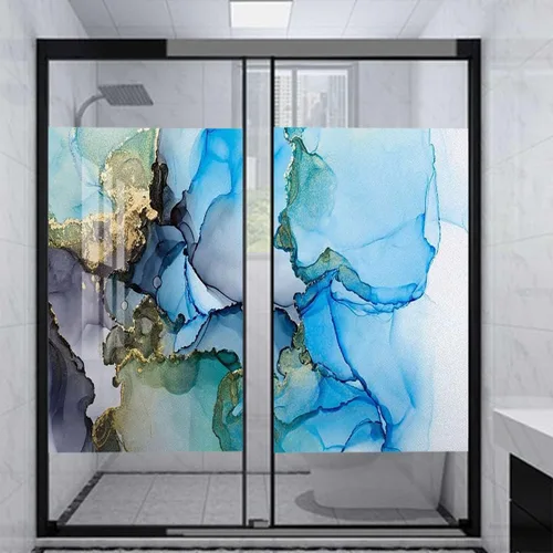Vista 16 de Película de vinilo morado para ventana, cubierta estática para ventana de puerta, calcomanías tintadas para ventana, privacidad esmerilada