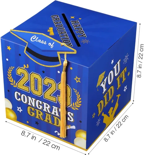Vista 2 de Caja de tarjetas de graduación, caja de tarjetas de felicitaciones para clase de 2024, caja para tarjetas de graduación para suministros de fiesta