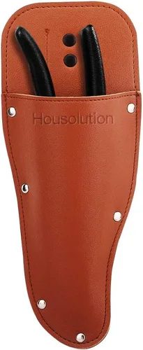Vista 8 de Housolution Funda para Podadora de Jardín, Funda para Podadora, Funda de Cuero PU Premium, Estuche Protector Vaina para Tijeras de Podar de Negro