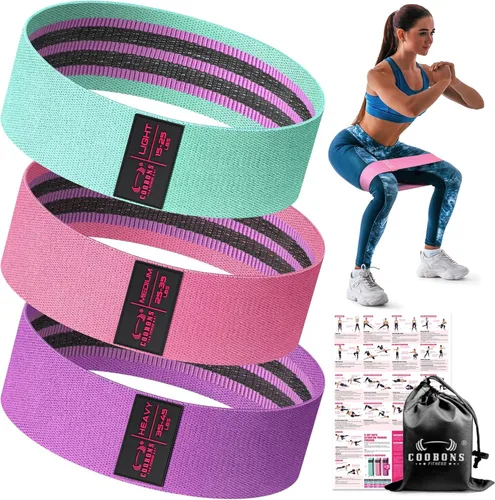 Vista 6 de Bandas de resistencia para entrenamiento, bandas de ejercicio para mujeres y hombres, bandas elásticas de látex para yoga, pilates, rehabilitación