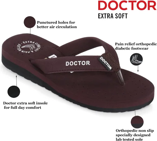 Vista 2 de DOCTOR EXTRA SOFT Women's Care - Pantuflas ortopédicas para diabéticos, cómodas MCR D-16
