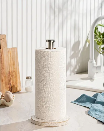 Vista 2 de Soporte para toallas de papel, soporte para toallas de cocina de granja para encimera, soportes de cerámica para toallas de papel de pie para cocina