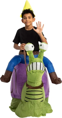 Vista 3 de Spooktacular Creations Disfraz inflable de Halloween, paseo de gnomo, un paseo de caracol en disfraz inflable