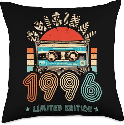Vista 4 de Retro Limited Edition 1996 Cassette Tape 30th Birthday Throw Pillow