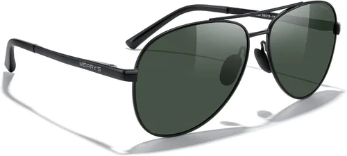 Vista 5 de MERRY'S Gafas de sol de aviador para hombres y mujeres, lentes polarizadas para conducción, lentes espejados, protección UV 400, 2.283in