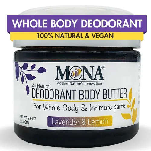 Vista 11 de MONA Desodorante natural para todo el cuerpo y partes íntimas, crema desodorante para mujeres, hombres y adolescentes, sin aluminio, bicarbonato