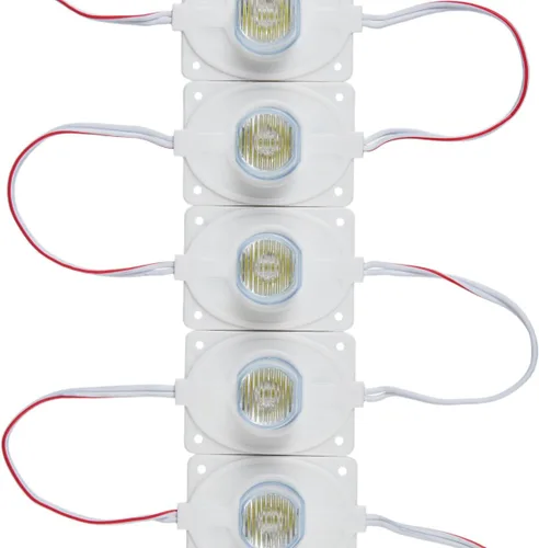 Vista 4 de 20 unids 3.0 W 6500 K borde blanco luz 12 V LED módulos con lente para caja de luz de doble lado impermeable