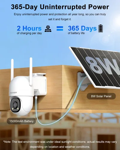 Vista 9 de cámara de seguridad solar celular 4G LTE inalámbrica al aire libre