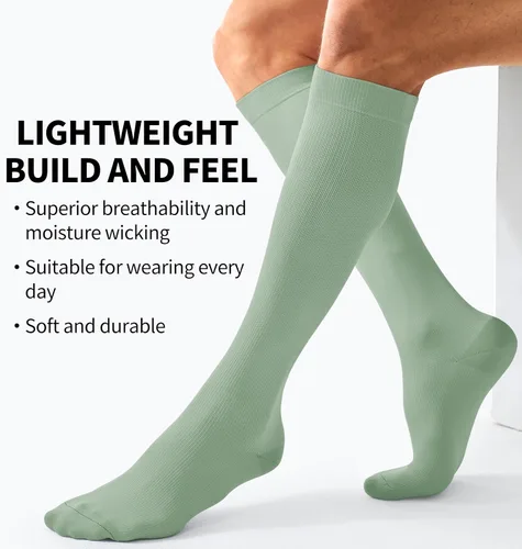 Vista 5 de Calcetines de compresión para mujeres y hombres (3 pares) El mejor apoyo para enfermeras, correr, senderismo, recuperación y calcetines de vuelo