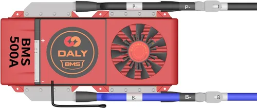 Vista 123 de DALY BMS 72V Li-ion 20S 30A Tablero de protección con cable de equilibrio de puerto común para panel solar autoconstruido, sistema de suministro