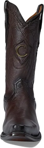 Vista 2 de Cuadra Botas vaqueras para hombre en cuero genuino de ciervo marrón