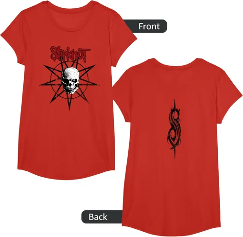 Vista 20 de Slipknot Skull playera Estrella, hombre 2XL, Jaspeado oscuro Asfalto