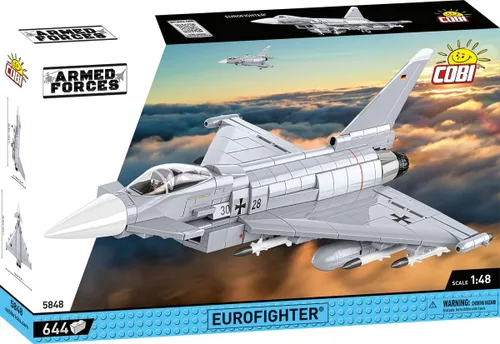 Vista 2 de COBI EUROFIGHTER (Alemania) - Conjunto de construcción de avión histórico, 644 piezas
