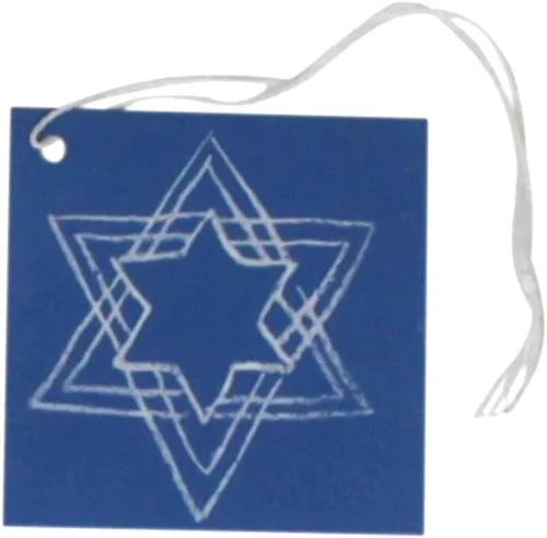 Vista 2 de Iconikal Etiquetas de regalo de Hanukkah de cartulina, estrella de David, 60