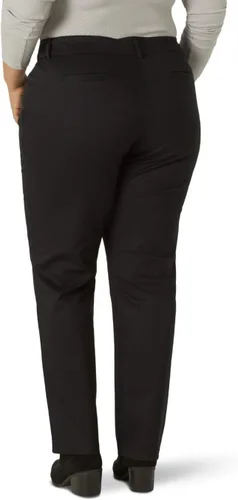 Vista 3 de Lee - Pantalón para mujer talla extragrande, de pierna recta, corte relajado, antiarrugas