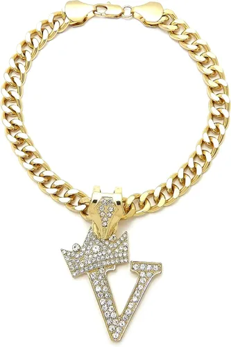 Vista 12 de Collar de cadena con letra inicial cubana para perro, collar de cadena para mascotas, gato, collar para cachorro (S, 25 cm)