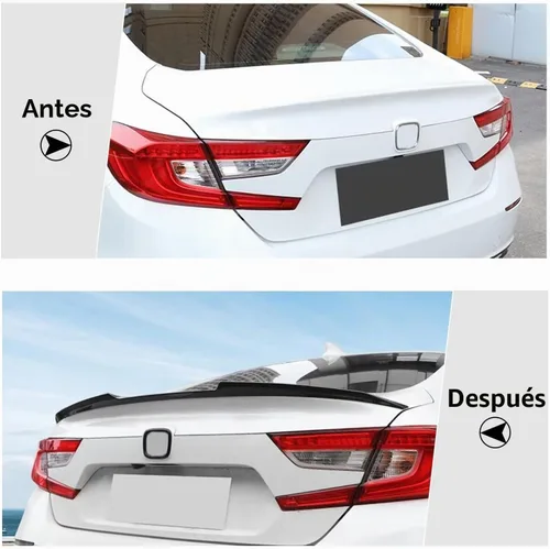 Vista 3 de Alerón para maletero compatible con Honda Accord 10ª generación 2018 2019 2020 2021, alerón para labio de maletero con plástico ABS para sedán de 4