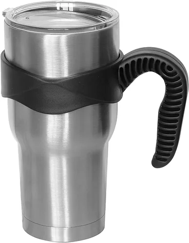 Vista 6 de Tumbler, Manija colorida para vaso térmico de 20 oz., Negro