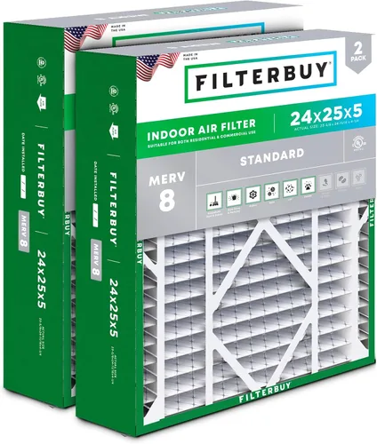 Vista 23 de Filterbuy 10x17x2 Filtro de aire MERV 8 Defensa Esencial contra el Polvo y las Alergias (2 unidades), Filtros exteriores plegados electrostáticos