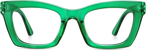 Vista 10 de Reading Glasses for Women - Stylish Blue Light Blocking Glasses Square Readers with Spring Hinge