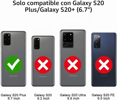 Vista 2 de Funda para Samsung Galaxy S20 Plus con soporte, anillo magnético de armadura, resistente funda protectora de grado militar a prueba de golpes