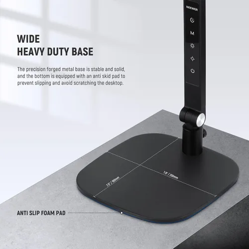 Vista 7 de NEEWER Basics - Lámpara LED de escritorio de 16 W para iluminación de lectura de videoconferencias en casa, oficina en casa, cuidado de los ojos
