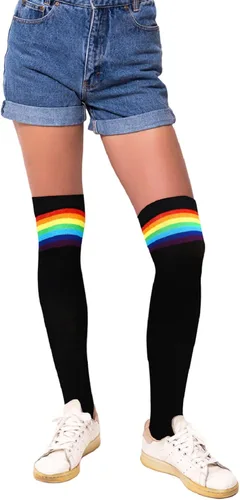 Vista 8 de Benefeet Sox Womens Thigh High Socks Girls Novelty Cotton Over the Knee High Socks Funny Crazy Long Stockings Leg Warmers