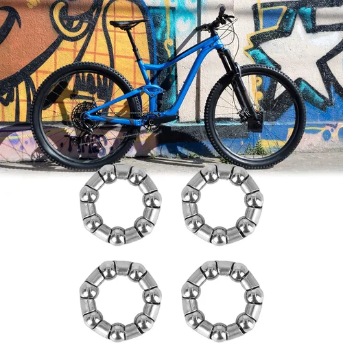 Vista 2 de X AUTOHAUX 4 unids 0.984 in x 7 jaulas de rodamientos de bolas rodamientos de manivela rueda trasera retenedor para bicicleta