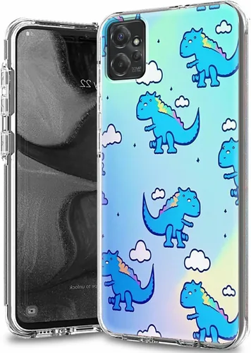 Vista 29 de Funda transparente para Motorola Moto G 5G 2023 con patrón de ciervo de bandera estadounidense para mujeres y hombres, doble capa híbrida de TPU