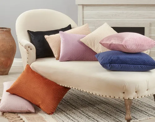 Vista 2 de SARO LIFESTYLE Pinsonic - Almohada de terciopelo beige, 14 x 20 pulgadas, relleno de poliéster