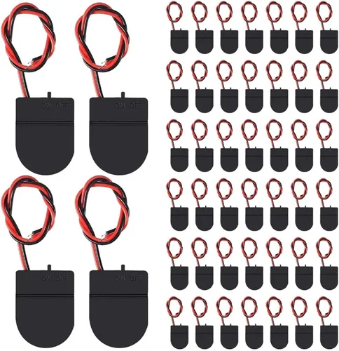 Vista 7 de 20 soportes de batería CR2032, soporte de batería CR2032 con interruptor, soporte para celda de moneda, 1 funda de batería de botón CR2032 de 3 V