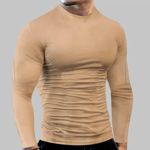 Vista 10 de Camisas de compresión atléticas de manga larga para hombre, capa base, camisa de entrenamiento atlético, camisas de compresión, camisetas deportivas