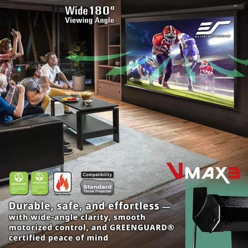 Vista 5 de Elite Screens VMAX 3 125" 16:9 Pantalla de proyector motorizada VMAX125UWH3 Negro
