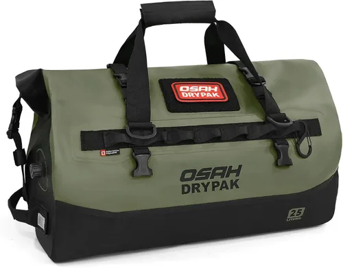 Vista 13 de Bolsa de lona impermeable 25L/40L/60L – Bolsa trasera de motocicleta resistente, bolsa seca enrollable para viajes, camping, canotaje, kayak