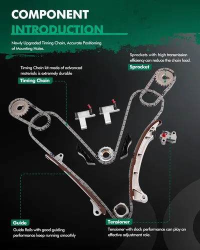 Vista 3 de SCITOO TKTO050 TK167 Juego de cadena de distribución del motor que reemplaza para Toyota Tacoma Tundra 4Runner FJ Cruiser 4.0L