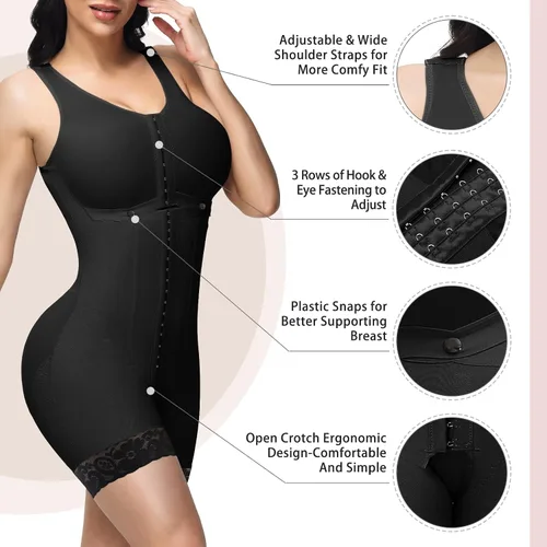 Vista 4 de SHAPSHE Fajas Colombianas Shapewear para mujer, control de abdomen, poscirugía, ropa de compresión