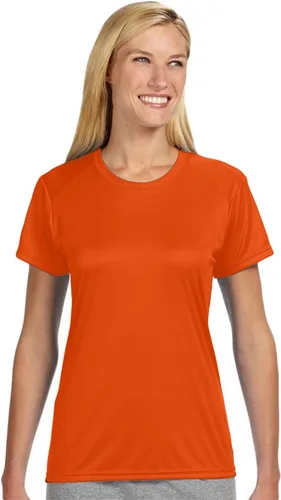 Vista 2 de A4 Camiseta Crew de rendimiento refrescante para mujer Naranja (Athletic Orange)