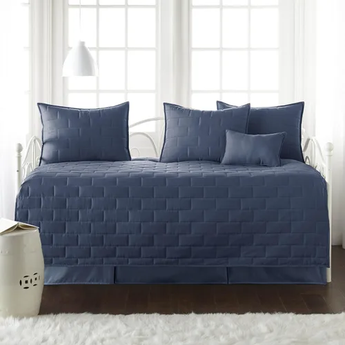 Vista 17 de Juego de funda para sofá cama de tamaño individual, 6 piezas, fundas a 1 - Hojas Botánicas Gris
