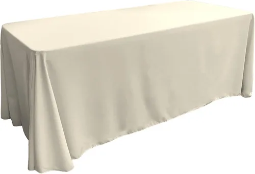 Vista 119 de LA Linen Mantel rectangular lavable de popelín de poliéster, resistente a las manchas y a las arrugas, cubierta de mesa 60x84, mantel de tela