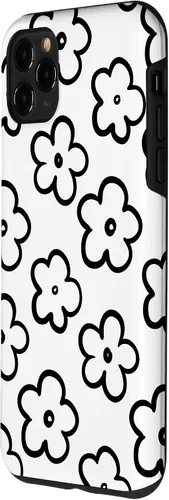 Vista 2 de Funda para iPhone 11 Pro Max con diseño de flores silvestres en blanco y negro