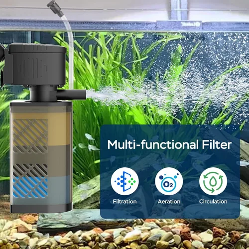 Vista 2 de Filtro de acuario para tanques de 60 a 100 galones, filtro interno grande para peces, potentes bombas sumergibles, filtro de peces, filtro de tanque