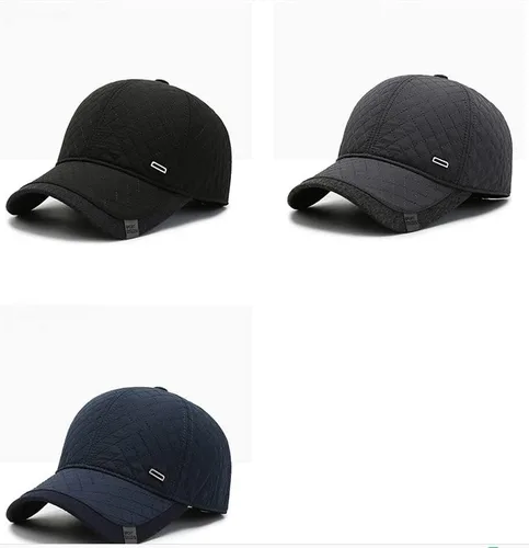 Vista 9 de FASHIXD Gorra de béisbol de invierno para hombre, sombreros de invierno con orejeras, gorras ajustables para clima frío