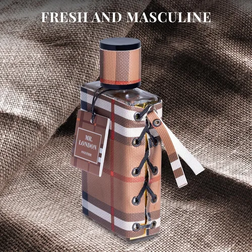 Vista 3 de Mr London - Eau De Parfum para hombre, fragancia amaderada de ámbar refinado, bergamota fresca y masculina, lavanda y canela cálida, tonos únicos