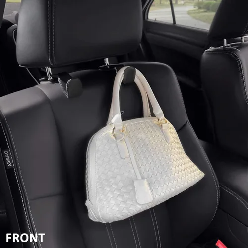 Vista 3 de AMVOYOA Ganchos para reposacabezas para bolsos y bolsas, colgador para reposacabezas del asiento trasero del automóvil, gancho de almacenamiento