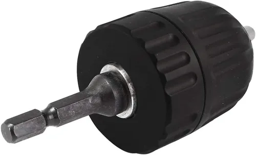 Vista 3 de Adaptador de conversión de cambio rápido para portabrocas sin llave con capacidad de 0,8 mm a 10 mm, montaje de 3/8-24UNF, con vástago hexagonal