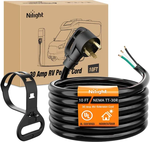 Vista 82 de Nilight Cable de Extensión para Secadora EV de 15 Pies 3 Clavijas 30 Amperios NEMA 10-30P 10-30R Cable de Extensiones Antiguas Servicio Pesado